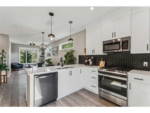 1923 19 Avenue Nw, Calgary, AB - Indoor Photo Showing Kitchen With Double Sink With Upgraded Kitchen