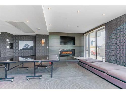 1908-1122 3 Street Se, Calgary, AB - Indoor With Fireplace