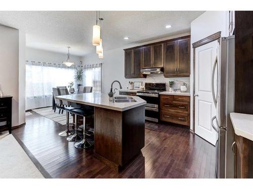 217 Elgin Manor Se, Calgary, AB - Indoor Photo Showing Kitchen With Double Sink