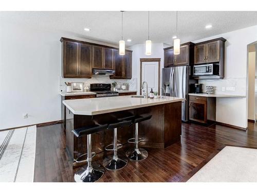 217 Elgin Manor Se, Calgary, AB - Indoor Photo Showing Kitchen With Stainless Steel Kitchen With Upgraded Kitchen