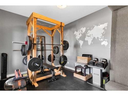 288 Rainbow Falls Green, Chestermere, AB - Indoor Photo Showing Gym Room