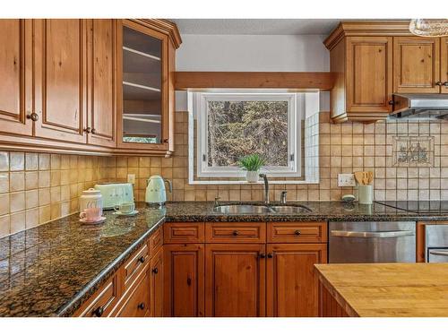 17 Ridge Road, Canmore, AB - Indoor Photo Showing Kitchen With Double Sink