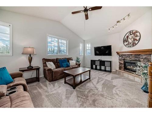 184 Chaparral Common Se, Calgary, AB - Indoor Photo Showing Living Room With Fireplace