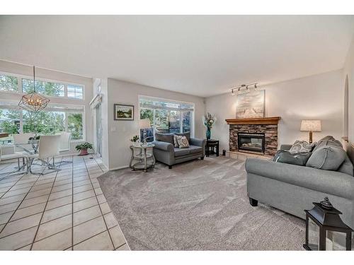 184 Chaparral Common Se, Calgary, AB - Indoor Photo Showing Living Room With Fireplace