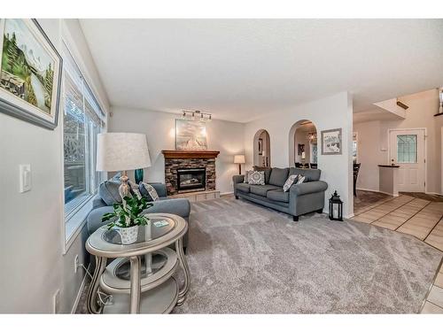 184 Chaparral Common Se, Calgary, AB - Indoor Photo Showing Living Room With Fireplace