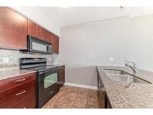 503-8710 Horton Road Sw, Calgary, AB - Indoor Photo Showing Kitchen With Double Sink