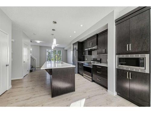 142 New Brighton Walk Se, Calgary, AB - Indoor Photo Showing Kitchen With Upgraded Kitchen