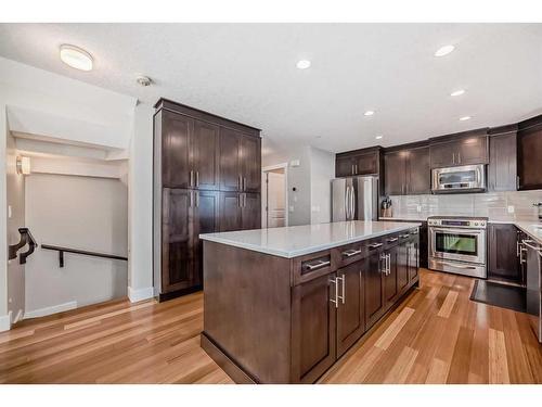 1-2018 27 Avenue Sw, Calgary, AB - Indoor Photo Showing Kitchen With Stainless Steel Kitchen With Upgraded Kitchen