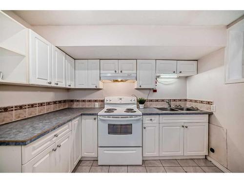 1059 Abbeydale Drive Ne, Calgary, AB - Indoor Photo Showing Kitchen With Double Sink