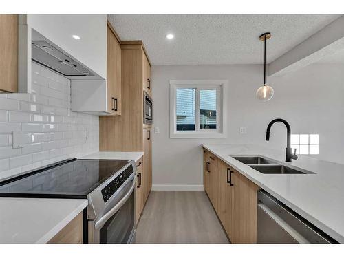 63 Martinview Crescent Ne, Calgary, AB - Indoor Photo Showing Kitchen With Double Sink With Upgraded Kitchen