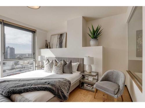 1605-108 9 Avenue Sw, Calgary, AB - Indoor Photo Showing Bedroom