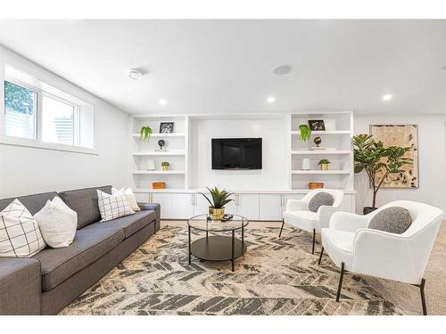 1211 Lake Twintree Drive Se, Calgary, AB - Indoor Photo Showing Living Room