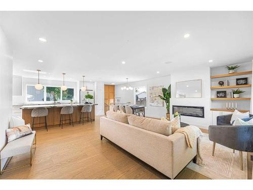 1211 Lake Twintree Drive Se, Calgary, AB - Indoor Photo Showing Living Room