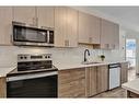 3417-298 Sage Meadows Park Nw, Calgary, AB  - Indoor Photo Showing Kitchen With Stainless Steel Kitchen With Double Sink With Upgraded Kitchen 