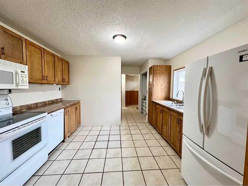 123 1 Street Sw, Linden, AB - Indoor Photo Showing Kitchen With Double Sink