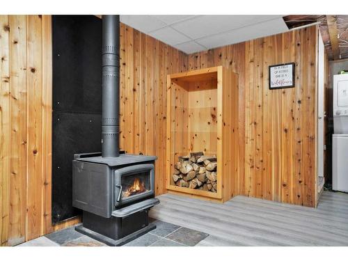 9 Hidden Acres Close, Rural Clearwater County, AB - Indoor Photo Showing Other Room With Fireplace