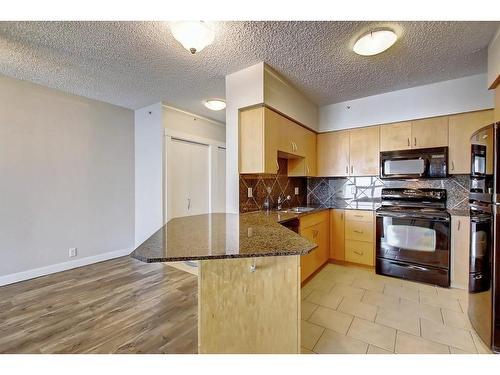 617-8710 Horton Road Sw, Calgary, AB - Indoor Photo Showing Kitchen With Double Sink