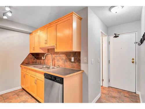 3105-13045 6 Street Sw, Calgary, AB - Indoor Photo Showing Kitchen With Double Sink