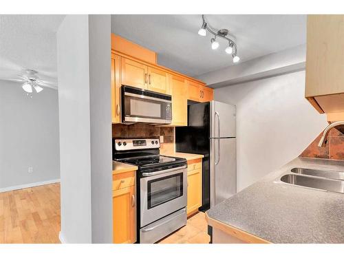 3105-13045 6 Street Sw, Calgary, AB - Indoor Photo Showing Kitchen With Double Sink