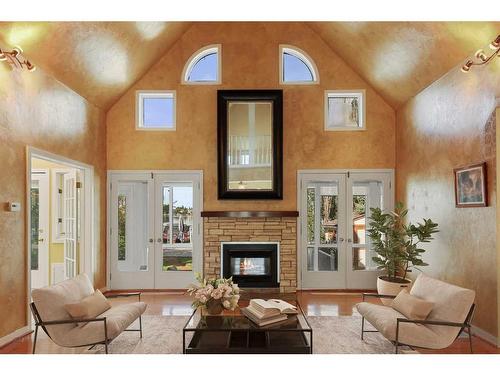 765 East Chestermere Drive, Chestermere, AB - Indoor With Fireplace