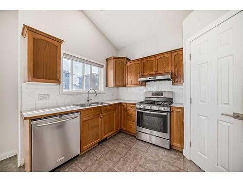 363 Taracove Estate Drive Ne, Calgary, AB - Indoor Photo Showing Kitchen With Double Sink