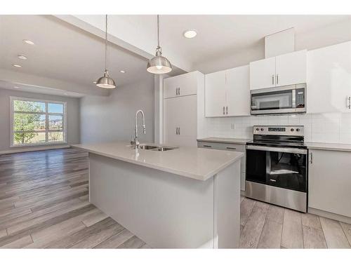 118 Walden Lane Lane Se, Calgary, AB - Indoor Photo Showing Kitchen With Stainless Steel Kitchen With Double Sink With Upgraded Kitchen