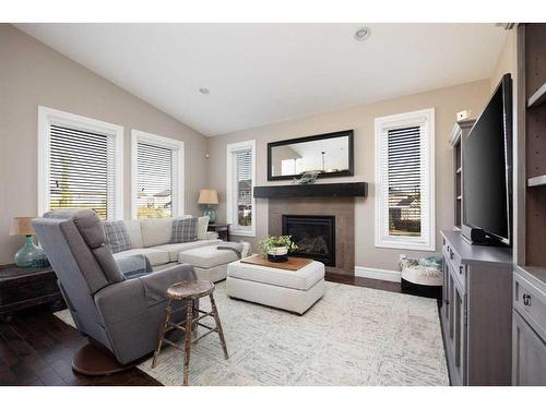 120 Dixon Road, Fort Mcmurray, AB - Indoor Photo Showing Living Room With Fireplace