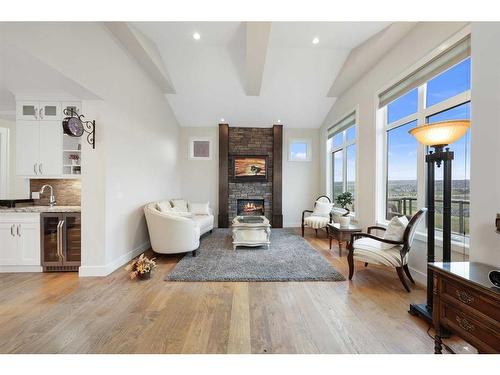 59 Evansridge View Nw, Calgary, AB - Indoor Photo Showing Living Room With Fireplace