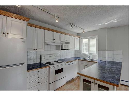 203-126 24 Avenue Sw, Calgary, AB - Indoor Photo Showing Kitchen With Double Sink