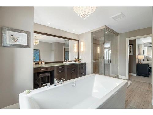 916 Kerfoot Crescent Sw, Calgary, AB - Indoor Photo Showing Bathroom With Fireplace