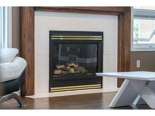 43 Palomino Boulevard, Rural Rocky View County, AB - Indoor Photo Showing Living Room With Fireplace