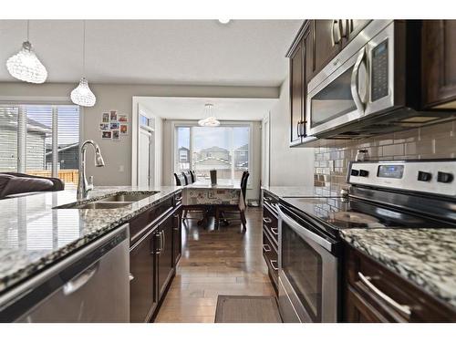 113 Redstone Park Ne, Calgary, AB - Indoor Photo Showing Kitchen With Double Sink With Upgraded Kitchen