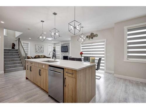 229 Walgrove Terrace Se, Calgary, AB - Indoor Photo Showing Kitchen With Double Sink