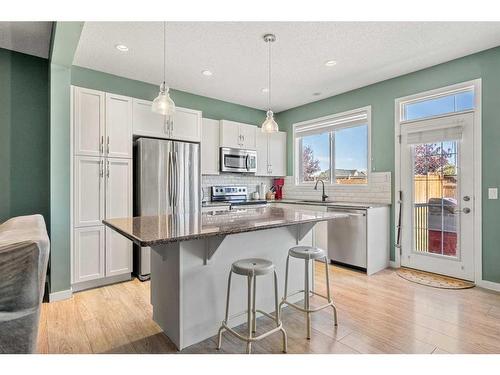 202 Auburn Crest Way Se, Calgary, AB - Indoor Photo Showing Kitchen With Stainless Steel Kitchen With Upgraded Kitchen