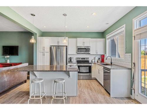 202 Auburn Crest Way Se, Calgary, AB - Indoor Photo Showing Kitchen With Stainless Steel Kitchen With Upgraded Kitchen