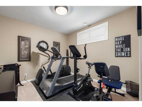 16 Emberside Green, Cochrane, AB - Indoor Photo Showing Gym Room