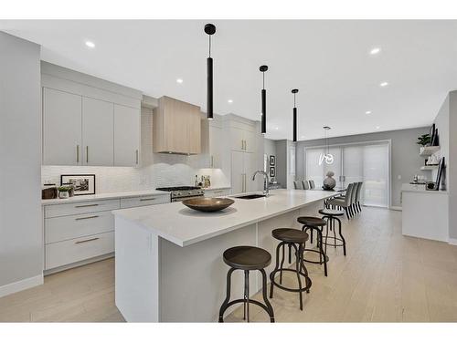 196 Crimson Ridge Place Nw, Calgary, AB - Indoor Photo Showing Kitchen With Upgraded Kitchen