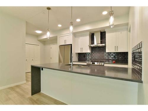 111-360 Harvest Hills Way Ne, Calgary, AB - Indoor Photo Showing Kitchen With Upgraded Kitchen