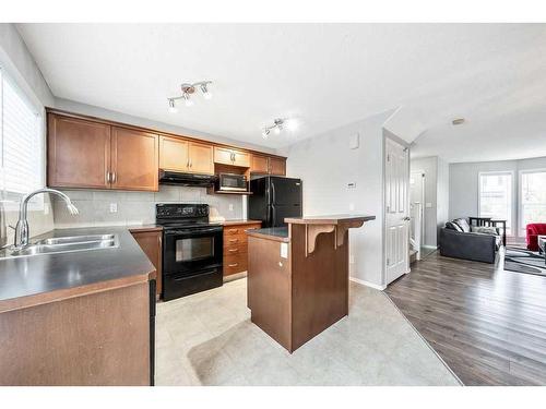 198 Cranberry Close Se, Calgary, AB - Indoor Photo Showing Kitchen With Double Sink