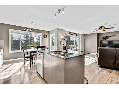 2399 Reunion Street Nw, Airdrie, AB - Indoor Photo Showing Kitchen With Double Sink With Upgraded Kitchen