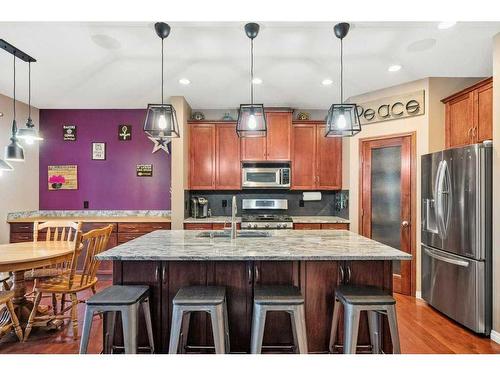 35 Copperfield Common Se, Calgary, AB - Indoor Photo Showing Kitchen With Stainless Steel Kitchen With Upgraded Kitchen