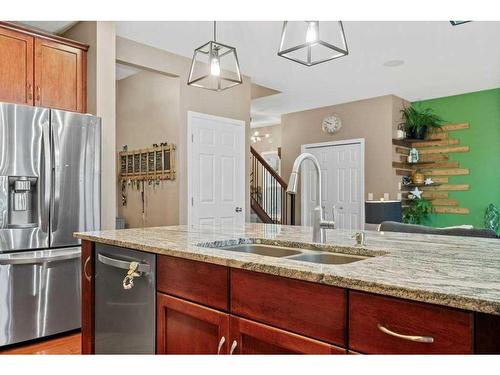 35 Copperfield Common Se, Calgary, AB - Indoor Photo Showing Kitchen With Double Sink