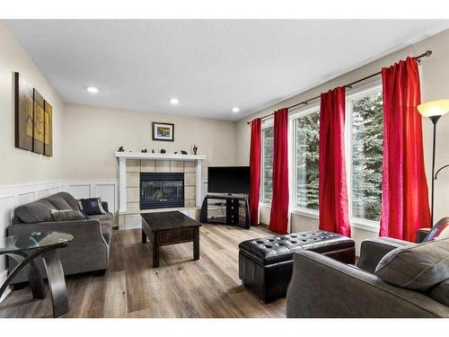 492 Silvergrove Gardens Nw, Calgary, AB - Indoor Photo Showing Living Room With Fireplace