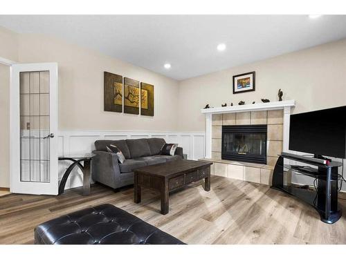 492 Silvergrove Gardens Nw, Calgary, AB - Indoor Photo Showing Living Room With Fireplace