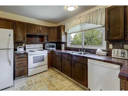 6 Radcliffe Crescent Se, Calgary, AB - Indoor Photo Showing Kitchen With Double Sink