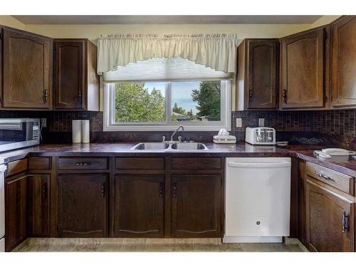 6 Radcliffe Crescent Se, Calgary, AB - Indoor Photo Showing Kitchen With Double Sink