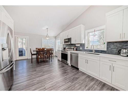 134 Bow Ridge Court, Cochrane, AB - Indoor Photo Showing Kitchen With Stainless Steel Kitchen