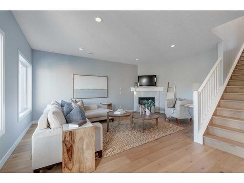 32 Walden Place Se, Calgary, AB - Indoor With Fireplace