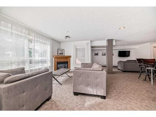 228-22 Richard Place Sw, Calgary, AB - Indoor Photo Showing Living Room With Fireplace