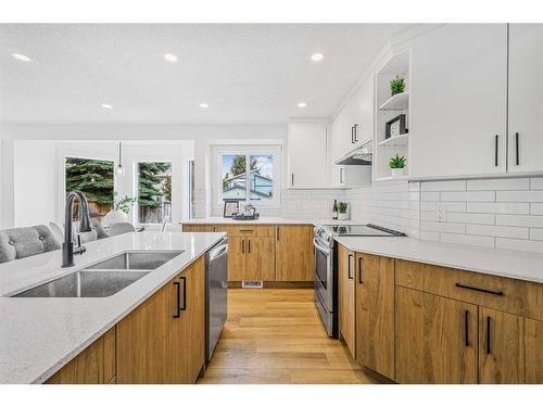 103 Hawkhill Place Nw, Calgary, AB - Indoor Photo Showing Kitchen With Double Sink With Upgraded Kitchen